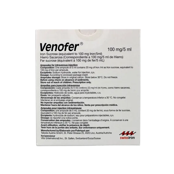 venofer injection 5 ml